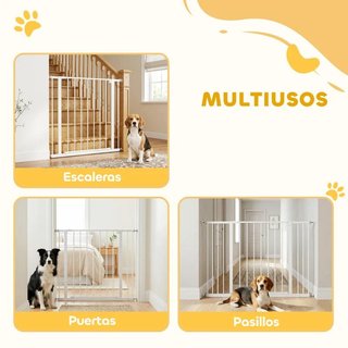 Puerta Seguridad Mascotas Extensible Blanca 76-107