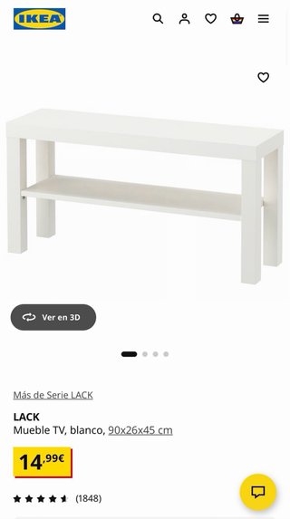 Mueble TV negro metal y madera