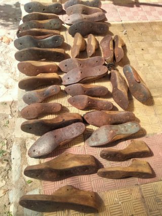 Hormas de zapato antiguas de madera