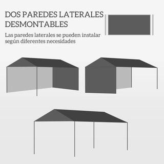 Cenador Jardín 3x4 Desmontable Blanco Anti UV