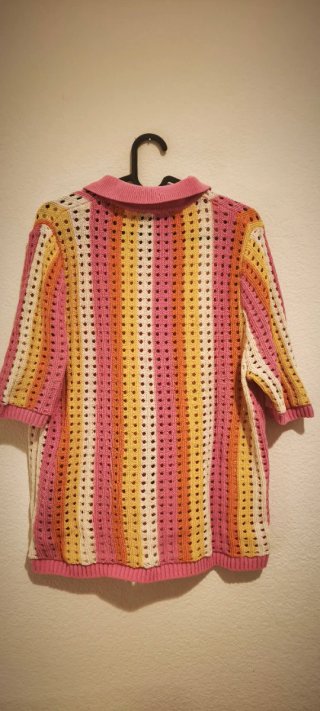 Chaqueta Zara rayas crochet