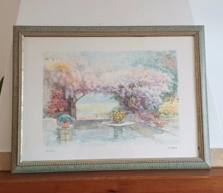 Cuadro F. Neri Jardín Mediterráneo 78x58