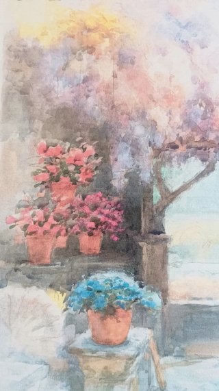 Cuadro F. Neri Jardín Mediterráneo 78x58