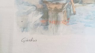 Cuadro F. Neri Jardín Mediterráneo 78x58