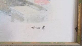 Cuadro F. Neri Jardín Mediterráneo 78x58