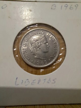 Lote 4 monedas Suizas Rappen 1957 1970