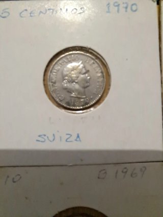 Lote 4 monedas Suizas Rappen 1957 1970