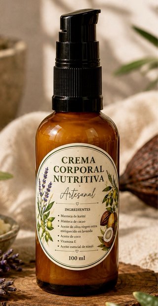 Crema Corporal Nutritiva Artesanal 2 en 1