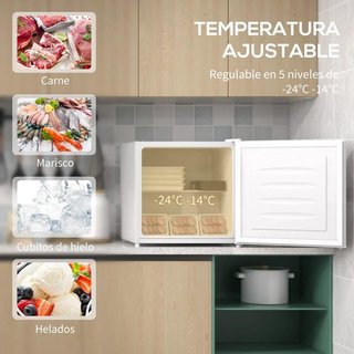 Mini Congelador 35L Bajo Consumo Blanco Ajustable