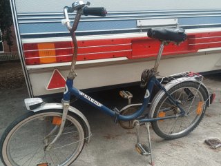 Bicicleta plegable azul