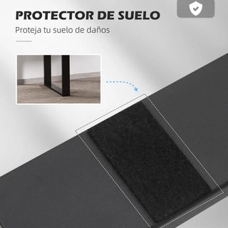 Juego 2 Patas Mesa Rectangulares 60x72 Negras