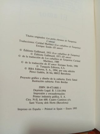 Los Caballitos de Tarquinia El amor