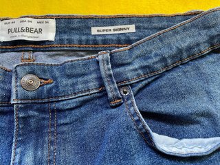 Pull&Bear Vaqueros Skinny Azul Talla M.