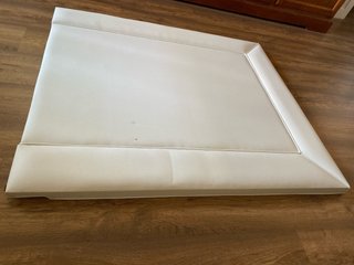 Cabecero cama individual 100 cm polipiel blanco
