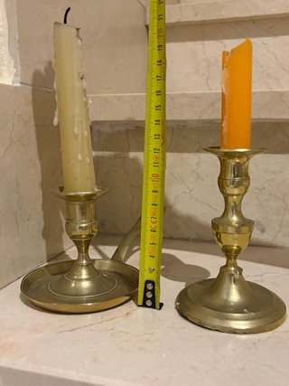 CANDELABROS ANTIGUOS DE LATÓN