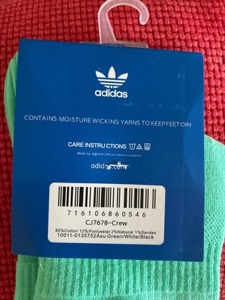 Pack 3 Calcetines Adidas Verde Turquesa. Nuevos