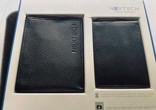 Carteras Nextech Piel Negra CAJA INCLUIDA