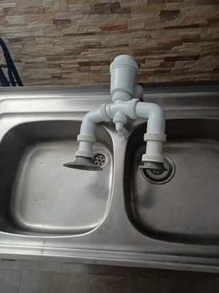 Fregadero doble seno acero inoxidable