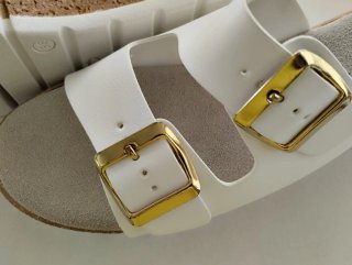 Ciabatte 38 donna estive fibbia oro