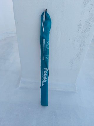 Sombrilla playa 180cm azul y gris
