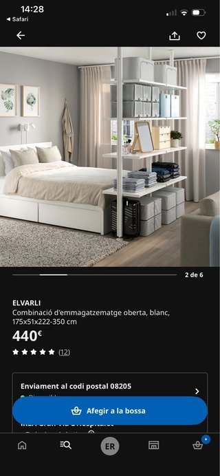 Estantería Elvarli Ikea Blanca