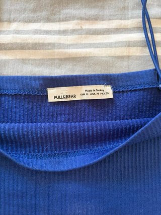 Crop top azul eléctrico tirantes