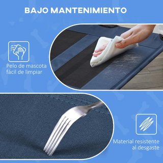 Cama Elevada para Perros Gatos Portátil Azul