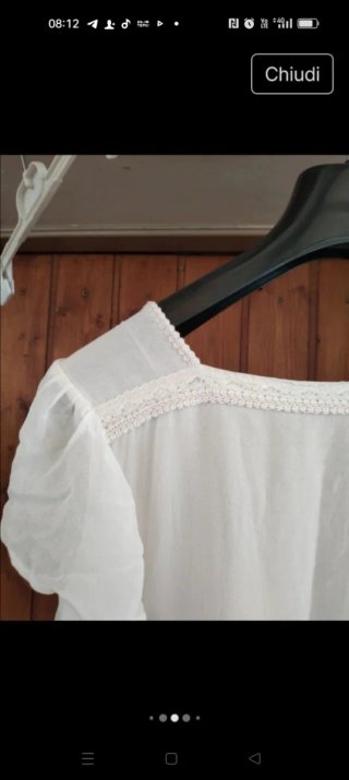 Camicia Twin Set bianca stile bohémien
