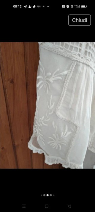 Camicia Twin Set bianca stile bohémien