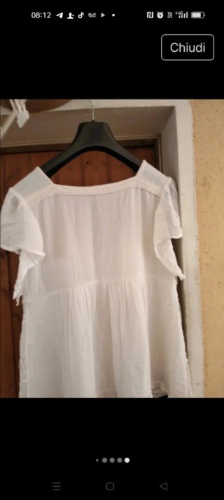 Camicia Twin Set bianca stile bohémien