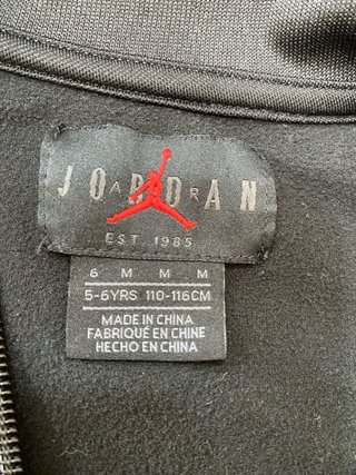 Tuta Jordan bambino 5/6 anni di colore nero