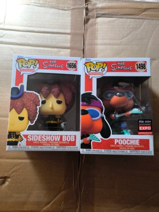 Simpsons Sideshow Bob + Poochie Funko POP