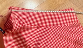 Falda cuadros vichy pinup roja y blanca