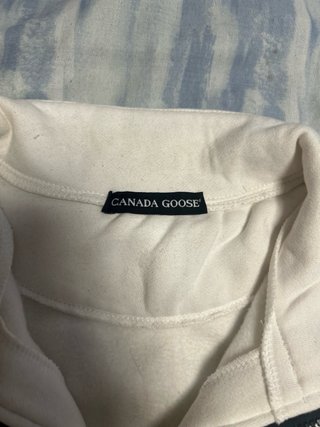 Canada Goose Quarter Zip Sudadera Blanca