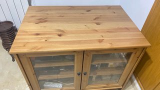 Mueble madera y cristal 2 puertas