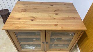 Mueble madera y cristal 2 puertas