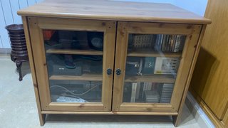 Mueble madera y cristal 2 puertas