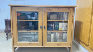 Mueble madera y cristal 2 puertas