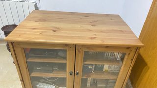 Mueble madera y cristal 2 puertas