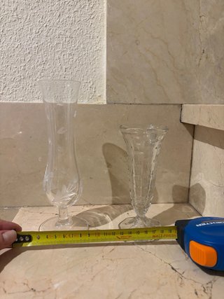 Juego de 2 jarrones de cristal tallado
