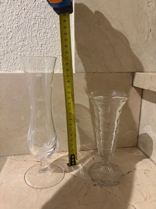 Juego de 2 jarrones de cristal tallado
