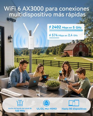 BrosTrend AX3000 Punto Acceso WiFi 6 Exterior