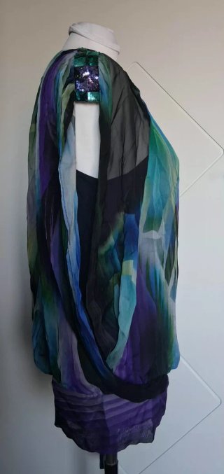 Blusa donna fantasia in seta