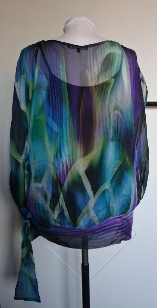 Blusa donna fantasia in seta
