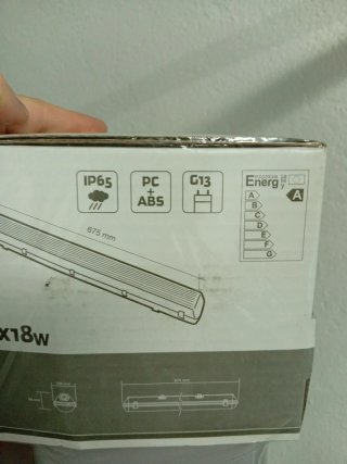 Regleta fluorescente estanca 2x18W IP65 T8