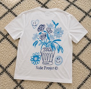 Camiseta Nude Project Blanca Estampada