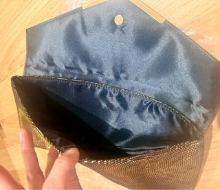 Bolso de fiesta clutch dorado y verde
