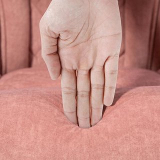 Silla Oficina Masaje Calefacción Reposapiés Rosa