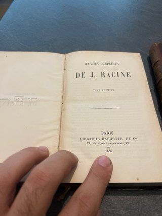 Libri antichi A. Racine 1886