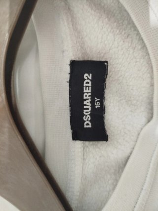 Felpa Dsquared2 Bianca Nera Taglia XS 16 anni kids
